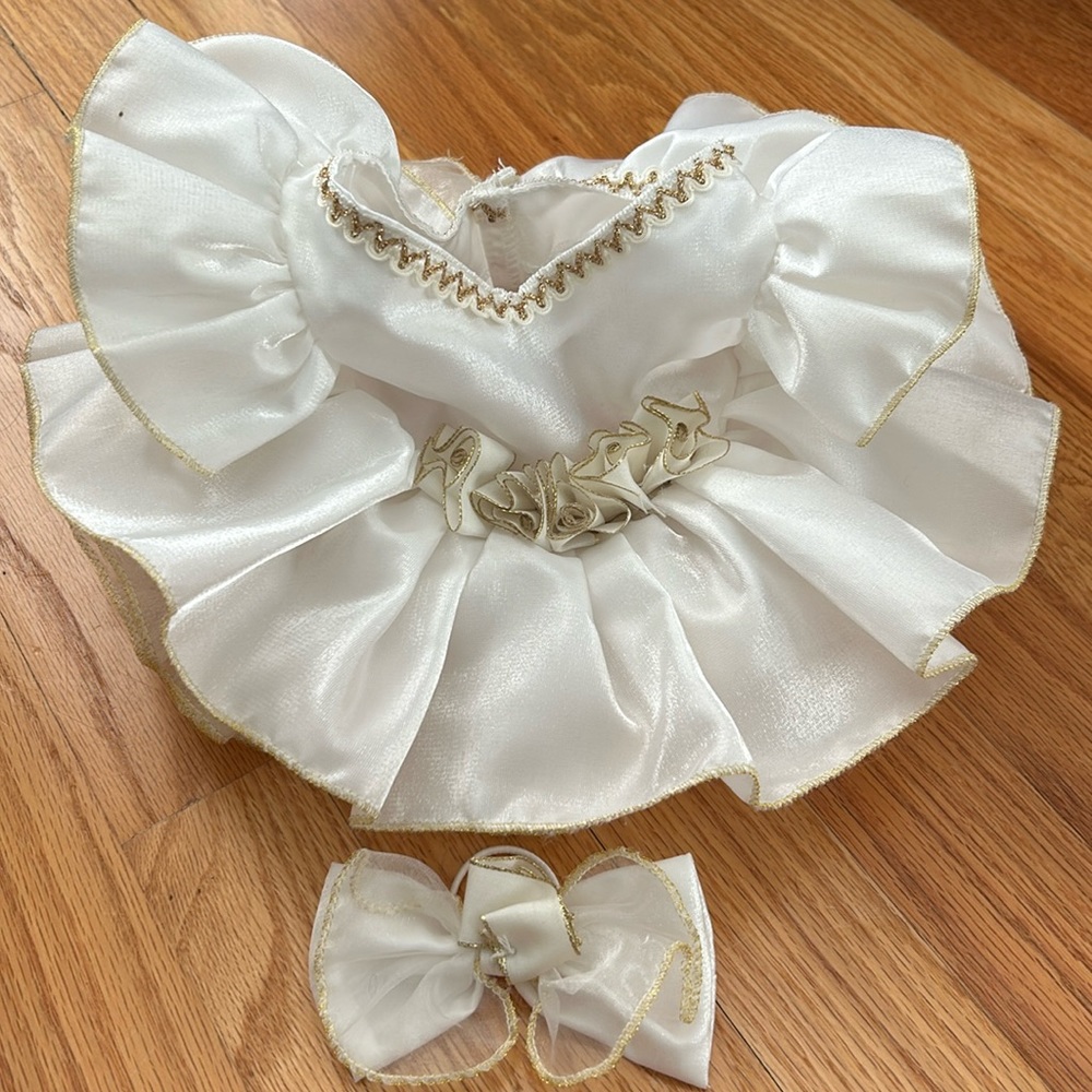 Build-A-Bear White Gown and Bow